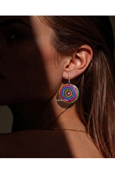 Hand Painted Wooden Earrings